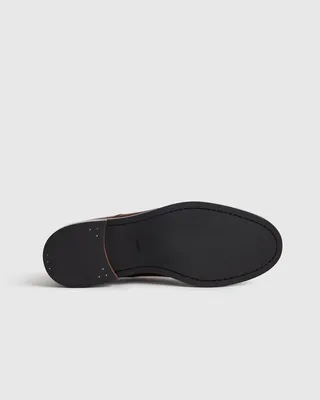 Quince Quince | Men's Calfskin Leather Derby in Brandy — Men Autumn brown Accessories