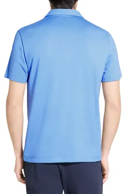 Theory Theory Bron in Anemone Milano Polo in Crisp Blue - 2Qk — Men Summer silver Tops