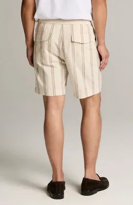Vince Vince Cove Stripe Cotton & Hemp Shorts in Midland/Smock White — Men Spring white Shorts