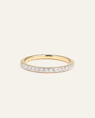 Quince Quince | Women's Lab Grown Diamond Pave Band Rings in Yellow Gold — Women Spring gold Jewelry