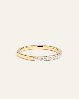 Quince Quince | Women's Lab Grown Diamond Pave Band Rings in Yellow Gold — Women Spring gold Jewelry