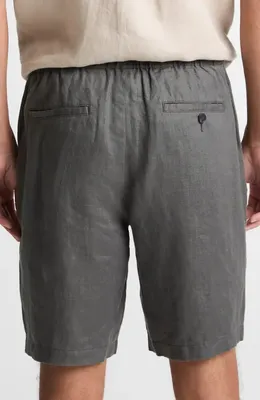 Vince Vince Lightweight Hemp Linen Shorts in Slate — Men Summer grey Shorts