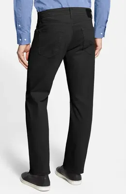 AG AG Protégé SUD Straight Leg Pants in Super Black — Men Winter black Pants