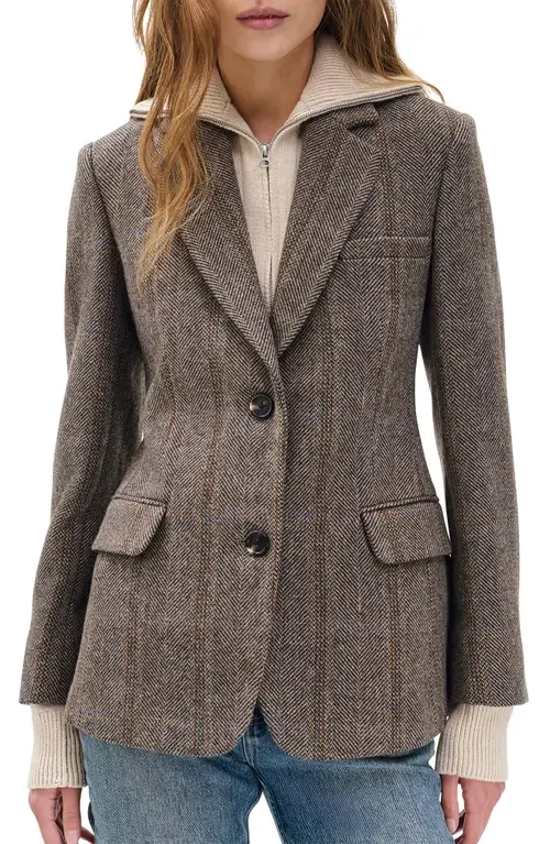 rag & bone rag & bone Frank Blazer in Brown Multi — Women Autumn brown Blazers