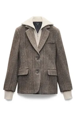 rag & bone rag & bone Frank Blazer in Brown Multi — Women Autumn brown Blazers