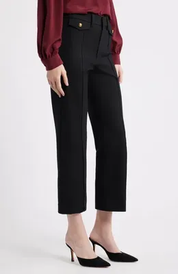 FRAME FRAME The Reboot Crop Pants in Black — Women Winter black Pants