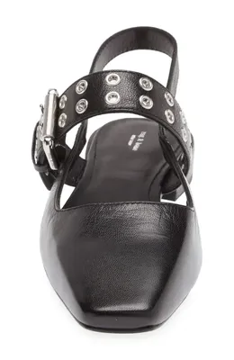 rag & bone rag & bone Astra Mary Jane Slingback Flat in Blk — Women Winter black Shoes