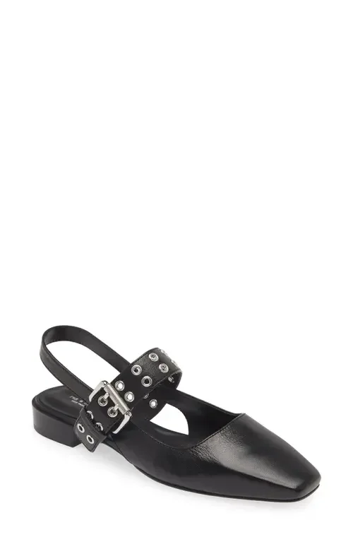 rag & bone rag & bone Astra Mary Jane Slingback Flat in Blk — Women Winter black Shoes