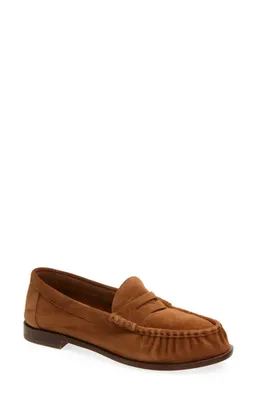 rag & bone rag & bone Lexi Penny Loafer in Umber Suede — Women Autumn brown Shoes