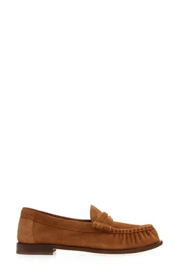 rag & bone rag & bone Lexi Penny Loafer in Umber Suede — Women Autumn brown Shoes