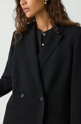 Theory Theory Relaxed Double Breasted Blazer in Black — Women Winter black Blazers