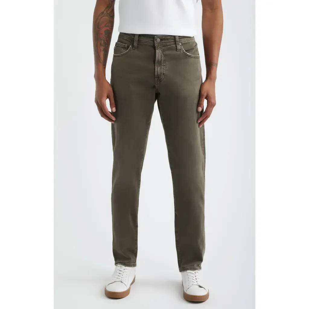 AG AG Tellis Slim Fit Jeans in 7 Years Sulfur Dried Cedar — Men Autumn grey Pants