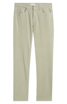 FRAME FRAME L'Homme Slim Fit Five-Pocket Twill Pants in Mintleaf — Men Autumn khaki Pants