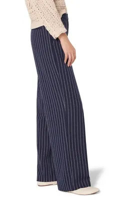 NIC+ZOE NIC+ZOE Leno Pinstripe Pants in Indigo Multi — Women Winter navy Pants