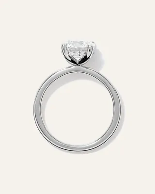 Quince Quince Women's Lab Grown Diamond Round Petite Hidden Halo Engagement Ring 2ct in Platinum — Women Winter white Accessories