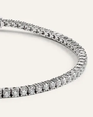 Quince Quince Women's 14K Gold Lab Grown Diamond Tennis Bracelet 3ctw in White Gold — Women Summer ivory Accessories