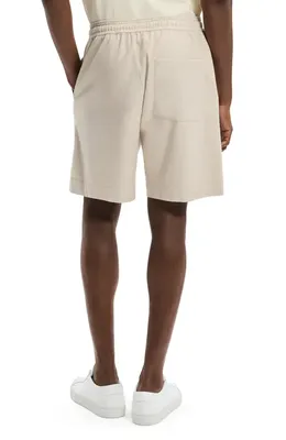 Theory Theory Cotton Terry Cloth Drawstring Shorts in Warm Silver Cloud — Men Spring white Shorts
