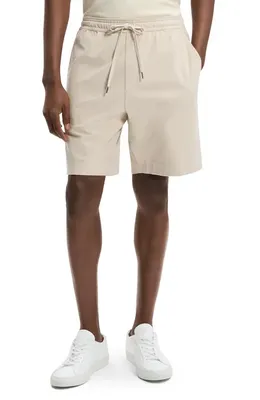 Theory Theory Cotton Terry Cloth Drawstring Shorts in Warm Silver Cloud — Men Spring white Shorts