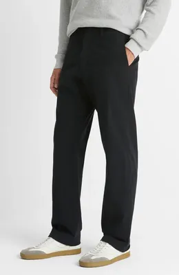 Vince Vince Louie Peached Stretch Cotton Pants in Black — Men Winter Pants