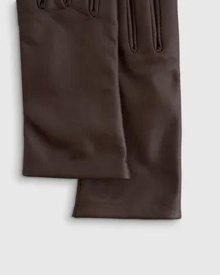 Quince Quince | Women's Cashmere Lined Leather Gloves in Chocolate — Women Autumn chocolate Jewelry