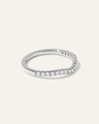 Quince Quince | Women's 14K Gold Lab Grown Diamond Contoured Band Rings in White Gold — Women Summer ivory Jewelry