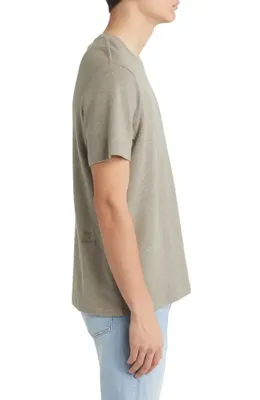 FRAME FRAME Duo Fold Cotton T-Shirt in Heather Dark Beige — Men Autumn tan Tops