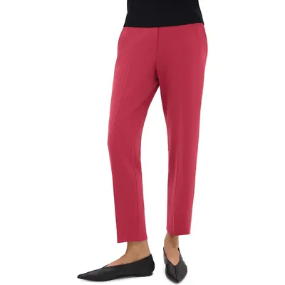 Theory Theory Treeca Pull-On Trousers in Dp Rose — Women Spring red Trousers & Chinos