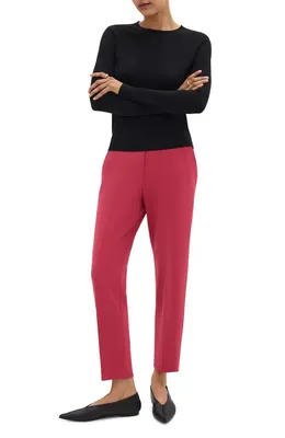 Theory Theory Treeca Pull-On Trousers in Dp Rose — Women Spring red Trousers & Chinos