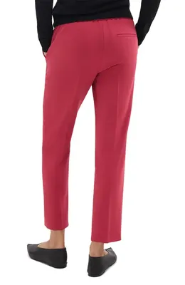 Theory Theory Treeca Pull-On Trousers in Dp Rose — Women Spring red Trousers & Chinos