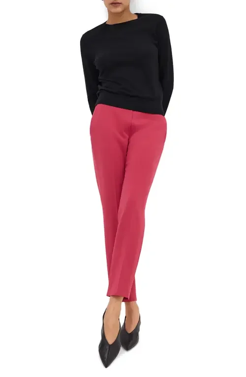 Theory Theory Treeca Pull-On Trousers in Dp Rose — Women Spring red Trousers & Chinos