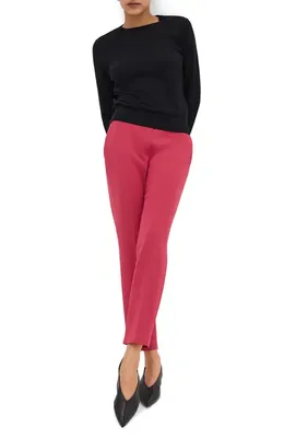 Theory Theory Treeca Pull-On Trousers in Dp Rose — Women Spring red Trousers & Chinos