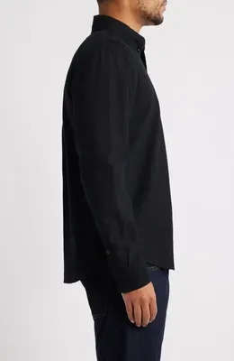 AG AG Dean Classic Fit Button-Down Shirt in True Black — Men Winter black Tops