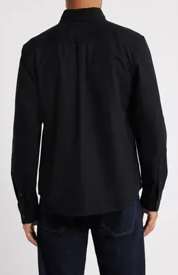 AG AG Dean Classic Fit Button-Down Shirt in True Black — Men Winter black Tops