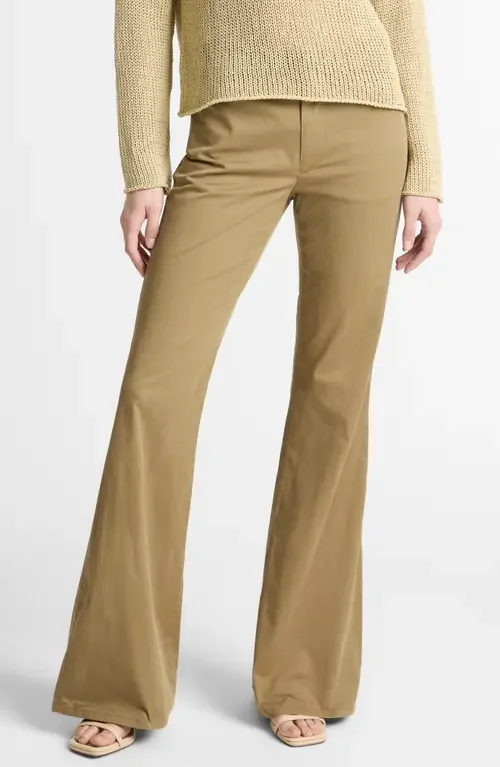 Vince Vince Flare Pants in Tapenade — Women Autumn beige Pants