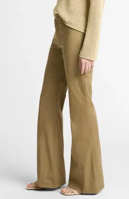Vince Vince Flare Pants in Tapenade — Women Autumn beige Pants