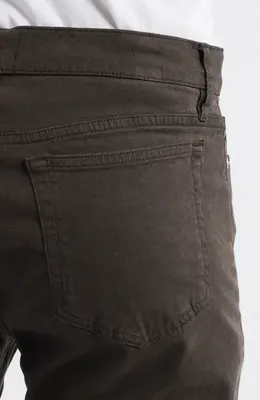 FRAME FRAME L'Homme Slim Fit Five-Pocket Twill Pants in Dark Chocolate — Men Winter black Pants