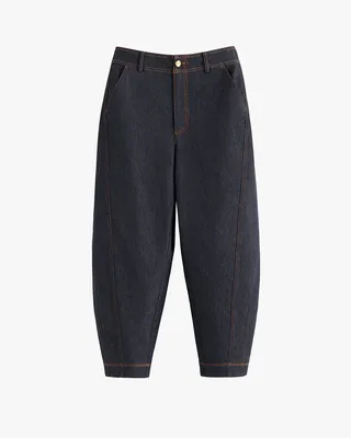 Cuyana Barrel Pant - Indigo / Extra in navy — Winter navy Pants