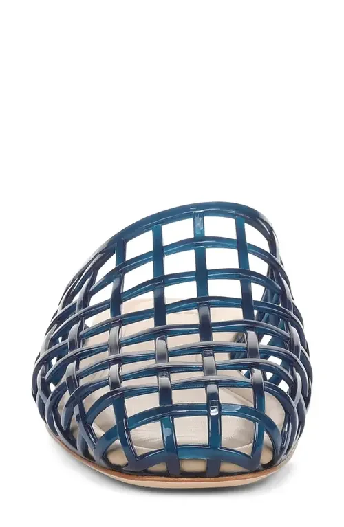 Vince Vince Barcelona Jelly Cage Mule in Cosmic Blue — Women Winter navy Shoes