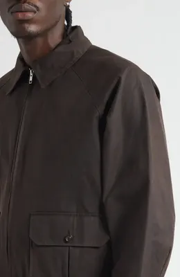 Bode Bode Waxed Cotton Coach's Jacket in Brown — Men Autumn brown Outerwear