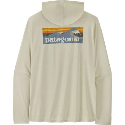 Patagonia Patagonia Capilene Cool Boardshort Logo Daily Hoodie in Dyno White — Unisex Summer ivory Tops