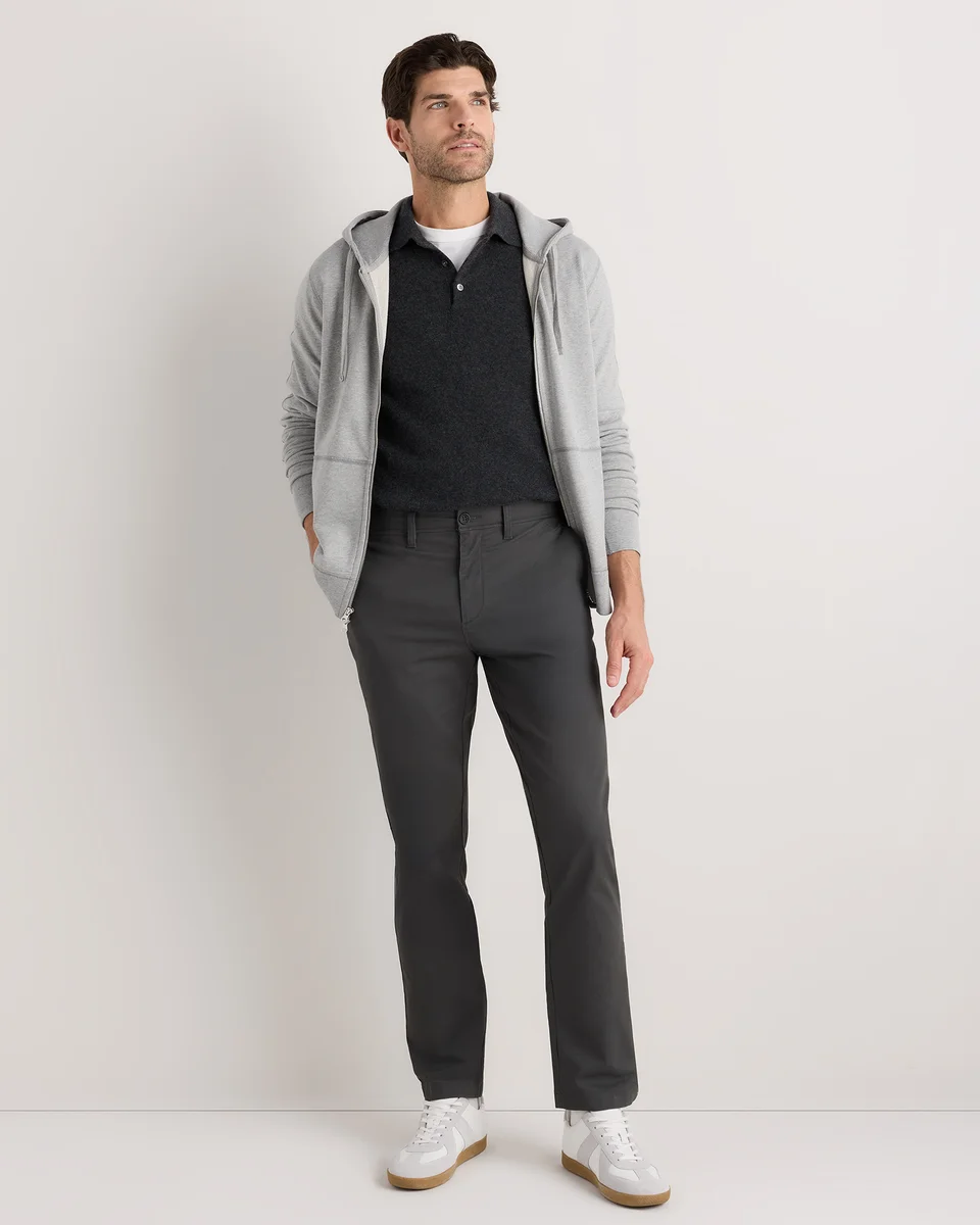Quince Quince | Men's Stretch Chino Pants Straight in Charcoal — Men Autumn navy Trousers & Chinos