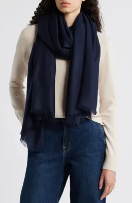 Vince Vince Lightweight Cashmere Scarf in 403Cbl — Women Winter navy Accessories