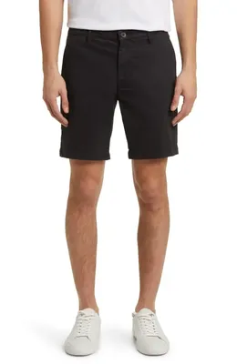 AG AG Wanderer 8.5-Inch Stretch Cotton Chino Shorts in Super Black — Men Winter black Shorts