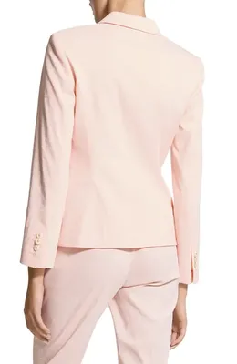 Theory Theory Shrunken Linen Blend Jacket in Warm Pink — Women Spring pink Outerwear