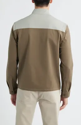 johnnie-O johnnie-O Milano Water Repellent Zip Jacket in Khaki — Men Autumn beige Outerwear