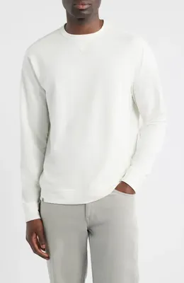 johnnie-O johnnie-O Willard Crewneck Sweatshirt in Sand Dollar — Men Spring white Tops
