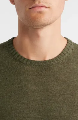 johnnie-O johnnie-O Ronald Merino Wool Sweater in Forged — Men Autumn green Tops