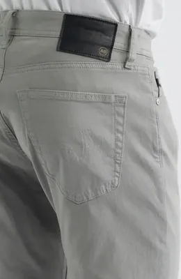 AG AG Tellis Stretch Sateen Modern Slim Pants in Willowed — Men Summer grey Trousers & Chinos