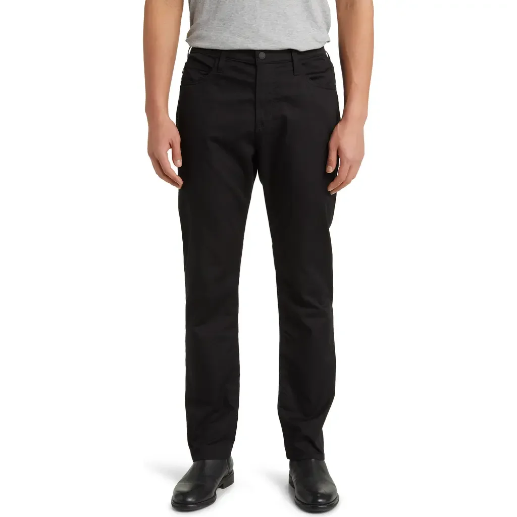 AG AG Everett Commuter Performance Slim Straight Pants in True Black — Men Winter black Trousers & Chinos
