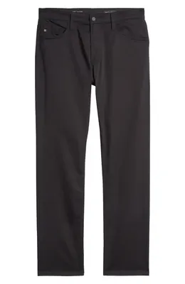 AG AG Everett Commuter Performance Slim Straight Pants in True Black — Men Winter black Trousers & Chinos